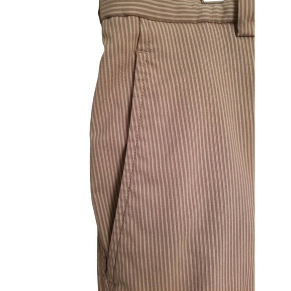 Nike Golf Men's Size 38 Shorts Brown Flat Front Striped - Picture 5 of 6